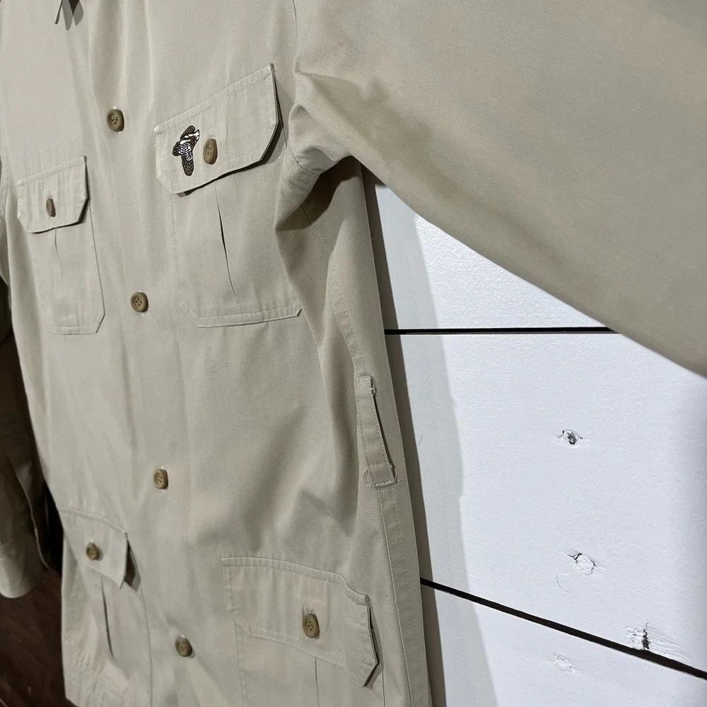 Vintage 70s Woolrich Safari Khaki Field Bush Shirt Jacket‎